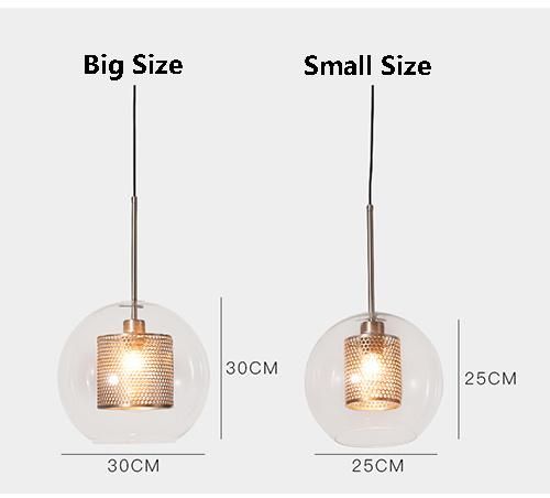 Pendant Light Home Lighting with Glass for Indoor Restaurant Decoration Lamp