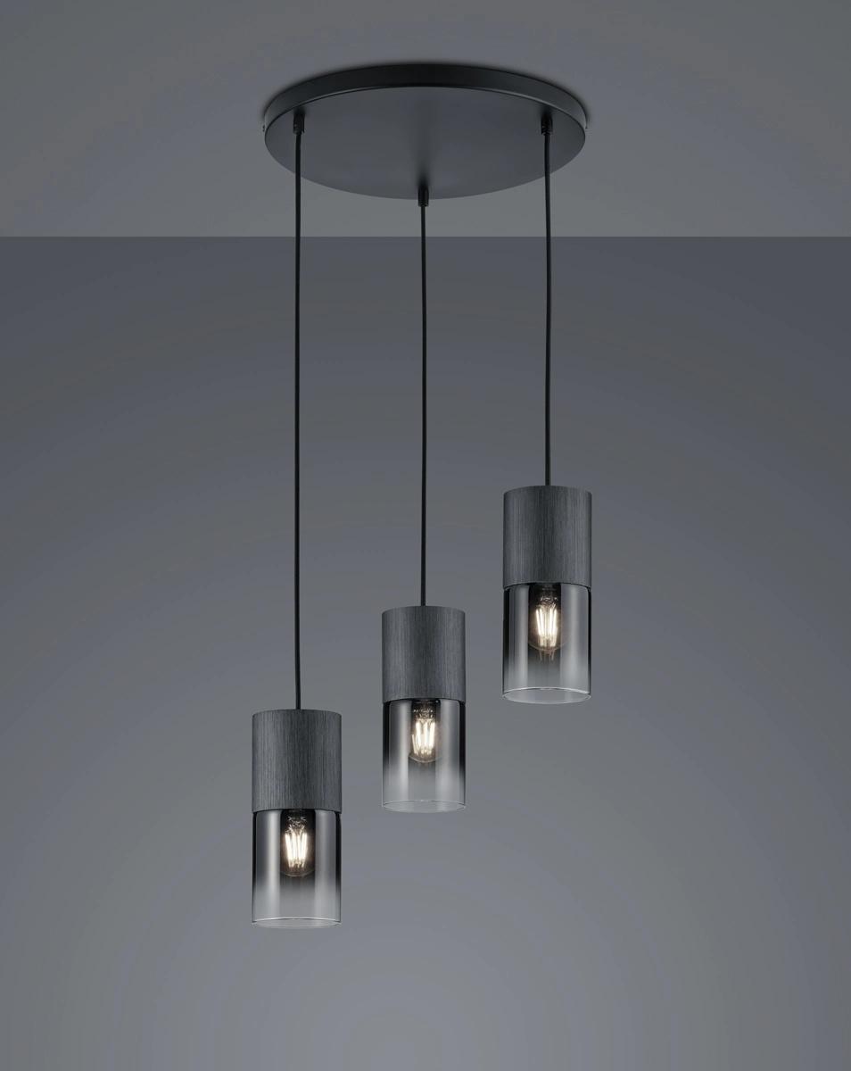 New Modern Decorative Three Shades E27 American Style Black Glass Pendant Lighting