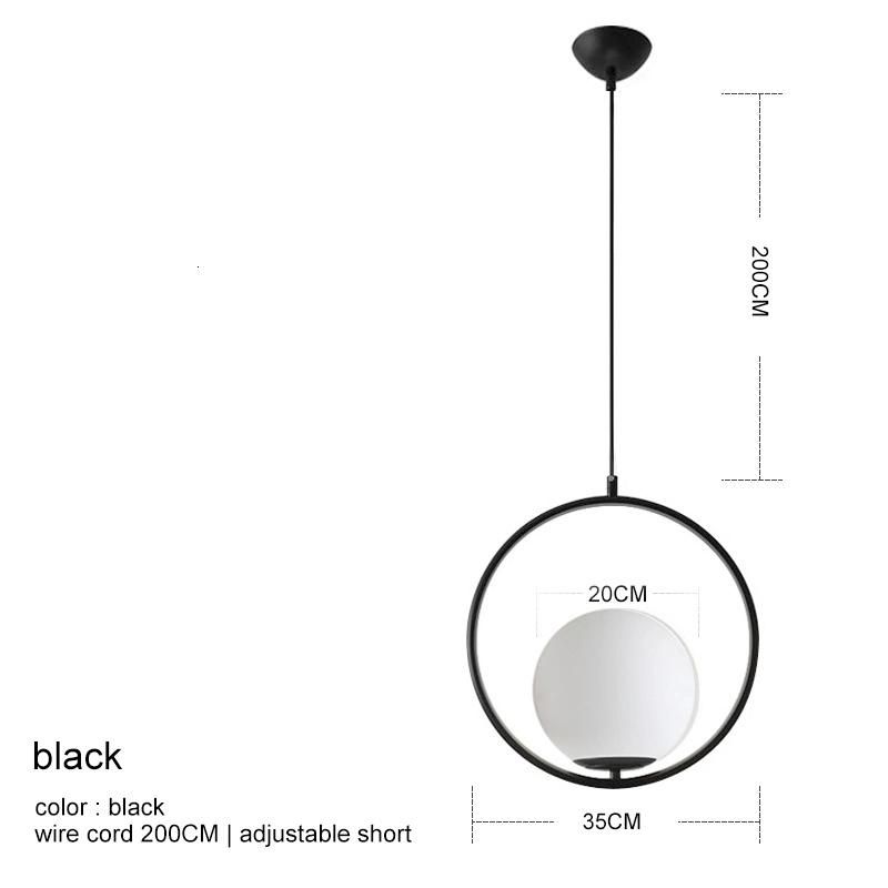 Nordic Ball Pendant Lights Black Silver Gold Metal Lamp Simple Bar Dining Room Sphere Pendant Lamp (WH-AP-286)