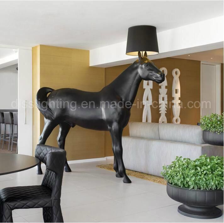 Modern Standing Big Horse Floor Lamp for Project Lobby Lighting