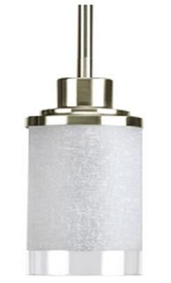 Modern and Simple Whtie Linen Glass Pendant Light