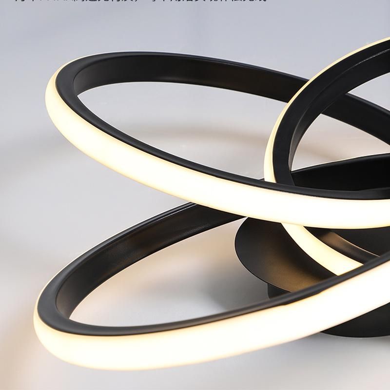 Art Superimposed Ring Design Ceiling Lamp Pendant Lamp Chandelier Bedroom Lamp
