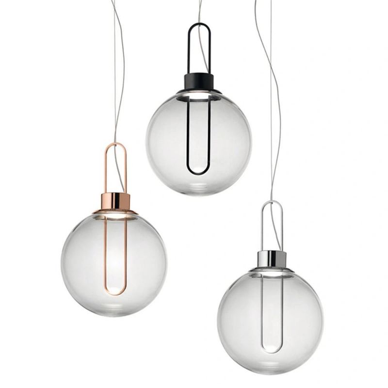 Simple Glass Bubble Nordic Bar Restaurant Pendant Lighting Fixtures Creative Art Designer Dining Room Cafe Kitchen Hanging Lamps