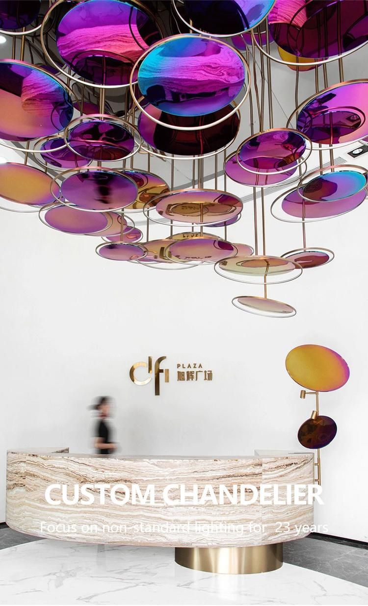 New Product Stairway Villa Show Room Commercial Luxury Modern Custom LED Chandelier Lamp