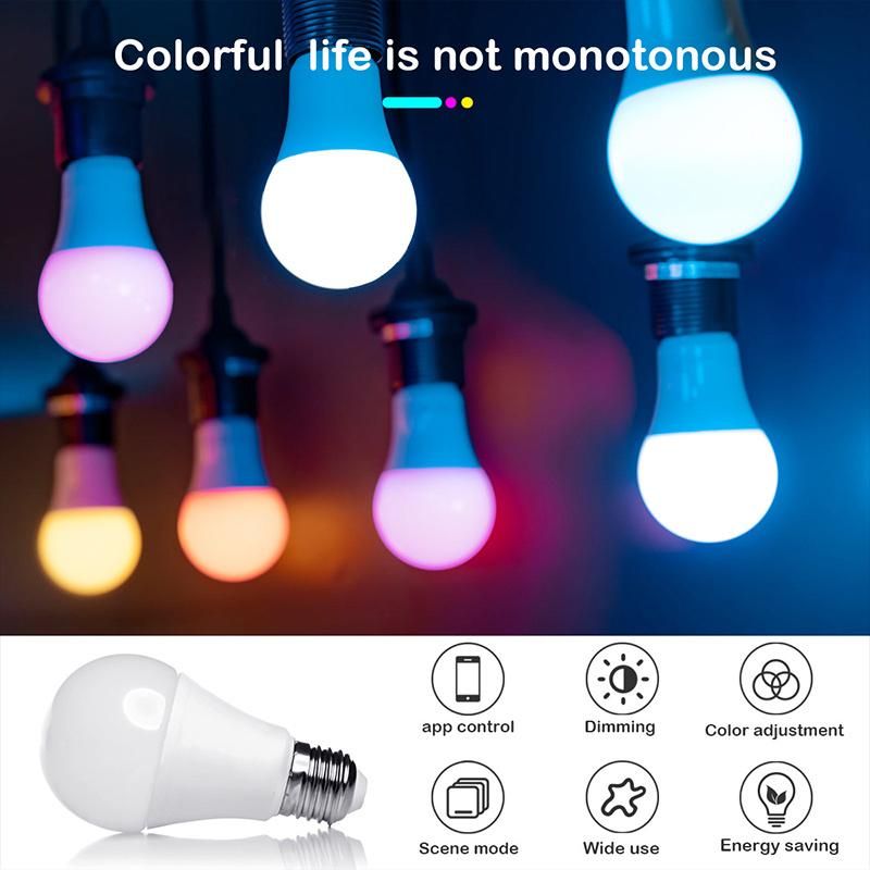 RGB Color Changing E27 WiFi Smart LED Bulb Light