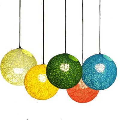 Modern Simple Indoor Hanging Pendant Lamp with Rattan for Bedroom