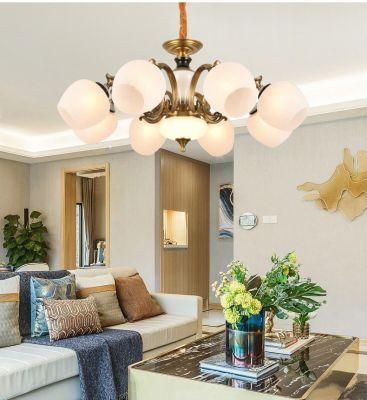 for Home 2019 Guangzhou Handmade Ceiling Chandeliers American Style Antique Brass