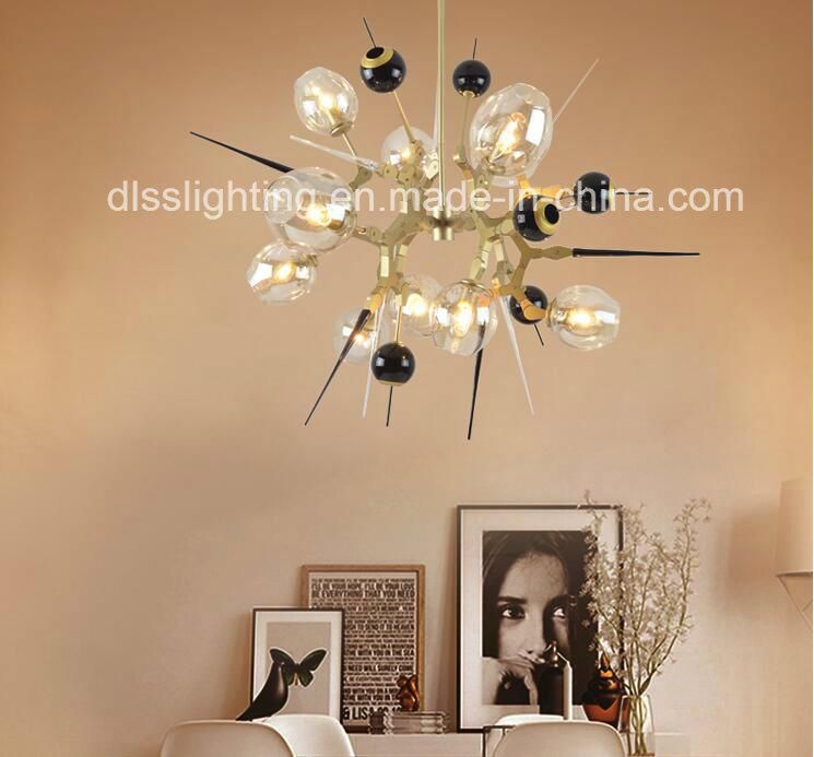 Newest Modern Simple Style Project Lighting Glass Ball Decorative Indoor Chandelier Lamp