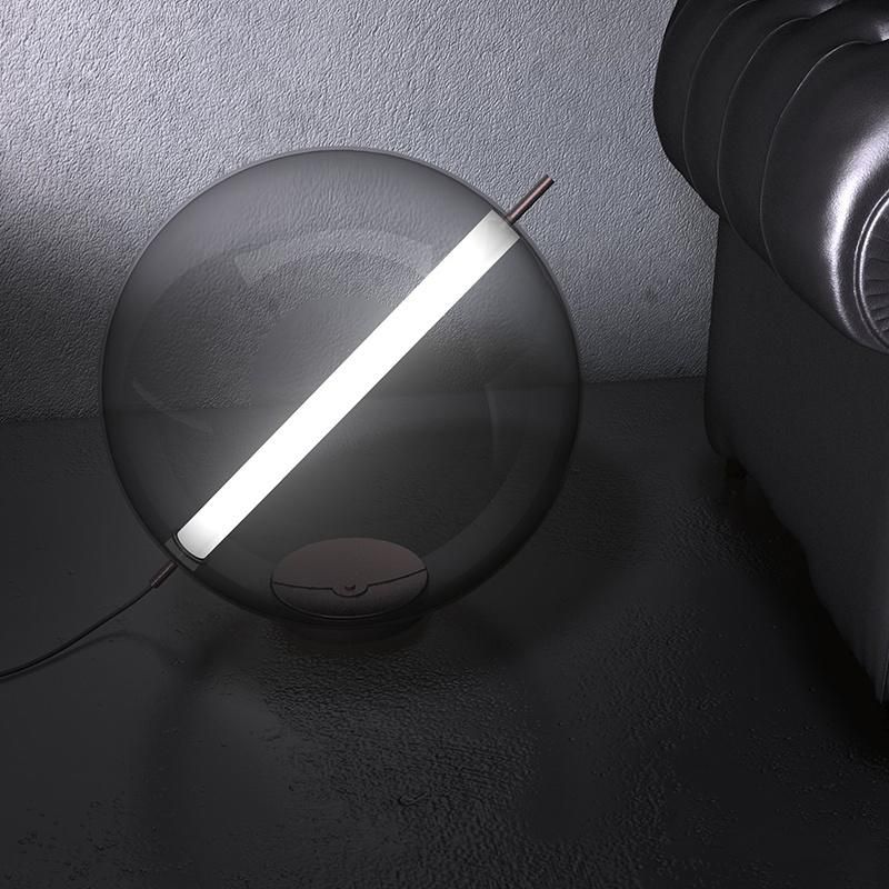 Spherical Transparent Lampshade Table Lamp Bedroom Bedside Lamp Nightstand Light