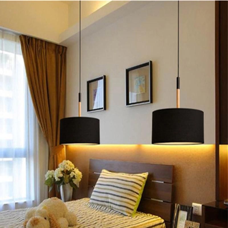 Nordic Style Creative Pendant Lamp Wooden Sunniva Contemporary Drum Shaped Pendant Lamp (WH-AP-352)
