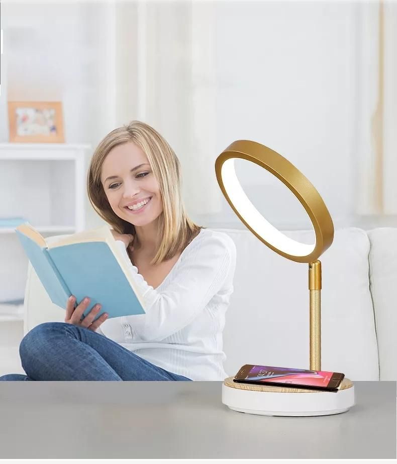 Wireless Charging Modern Reading Lamp Eye Caring Dimmable LED Table Lamp Night Light