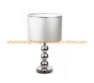 Metal Table Lamp with Metal Balls (WHT-=750)