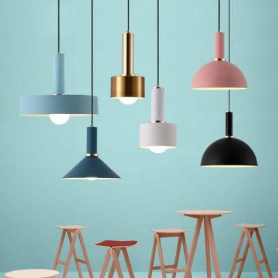 Contemporary Pendant Light Lamp Hemispheric Shaped Lampshade Metal Modern Black Pendant Light