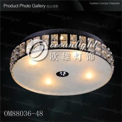 Decorative Round Chrome Chinese K9 Crystal Ceiling Light