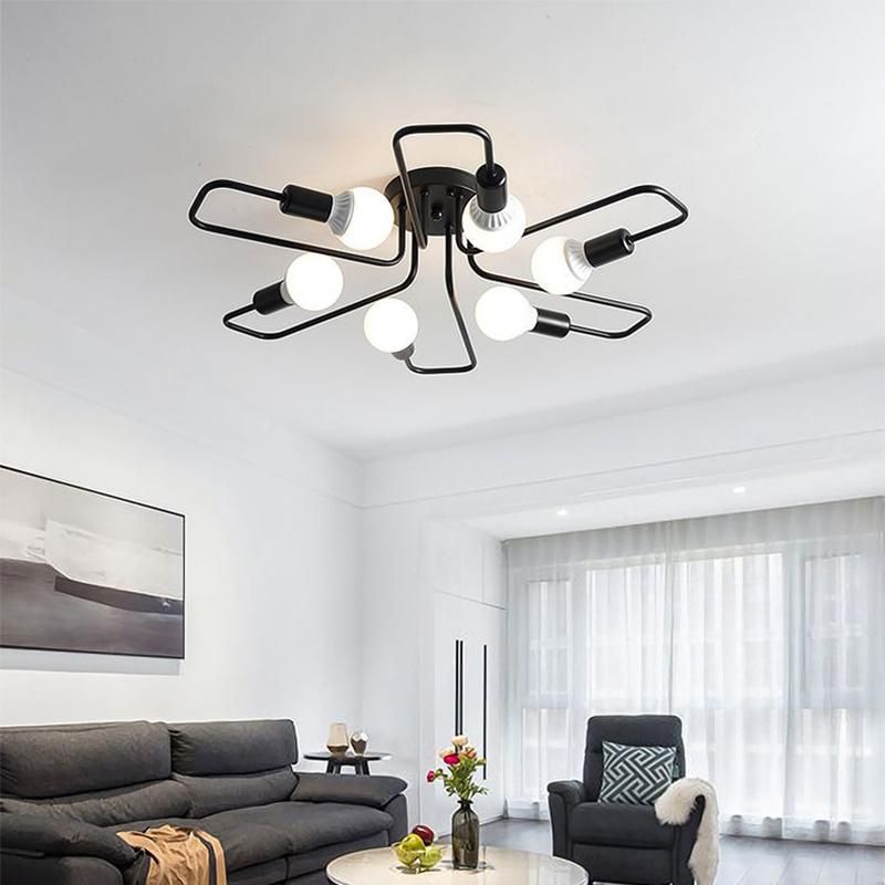 Living Room Chandelier Dining Ceiling Light Industrial Style Bedroom Lamps