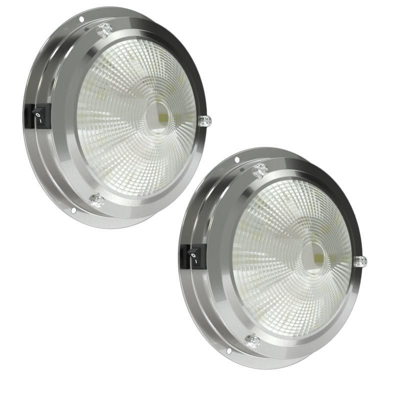 316 SUS 3W IP67 Waterproof 12 Volt RV Interior Ceiling Dome Lights with on off Switch