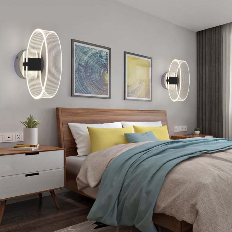 LED Indoor Wall Lamps 220V 6W Warm Night Lighting for Bedroom Hallway Aisle Bathroom Sconces Light (WH-OR-87)