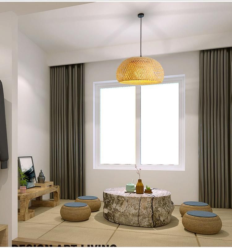 Modern Minimalist Restaurant Bedroom Pure Bamboo Art Bamboo Hand-Woven Chandelier (WH-WP-36)
