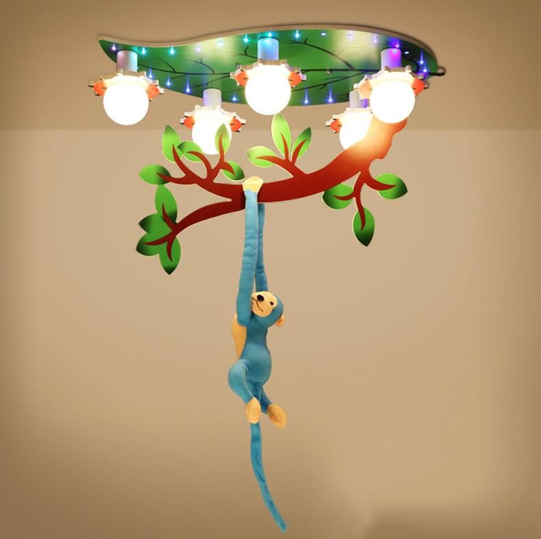 Children′s Bedroom Decor LED Lights for Room Indoor Chandelier Monkey Lamp (WH-MA-155)