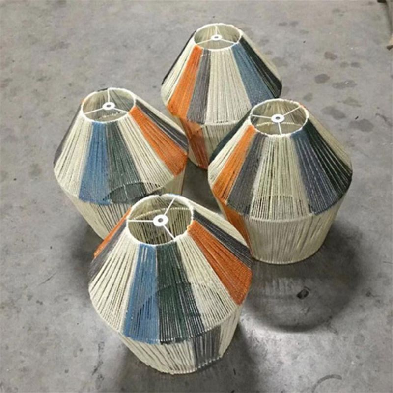 Modern Rattan Pendant Lights Japanese Style Colored Hemp Rope Hanglamp for Dining Room Bedroom Homestay Loft Decor E27 Fixtures