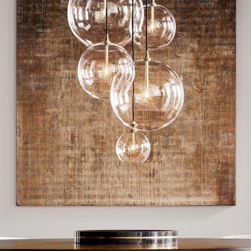 Modern Glass Pendant Hanging Fixtures LED Light