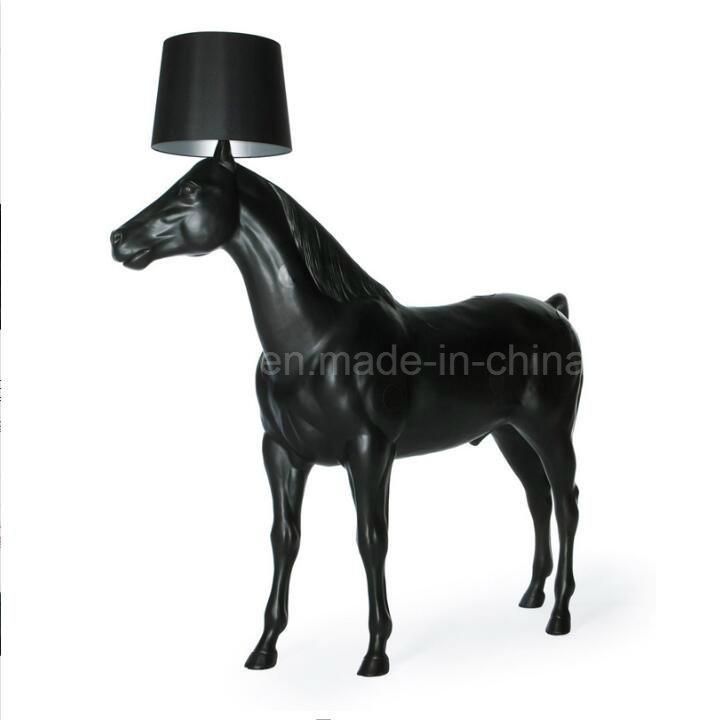 Modern Standing Big Horse Floor Lamp for Project Lobby Lighting
