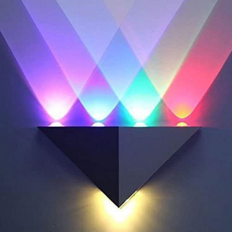 Modern Triangle 5W LED Wall Sconce Light Fixture Indoor Hallway up Down Wall Lamp Spot Light Aluminum Decorative Lighting for Theater Studio Restaurant Hotel