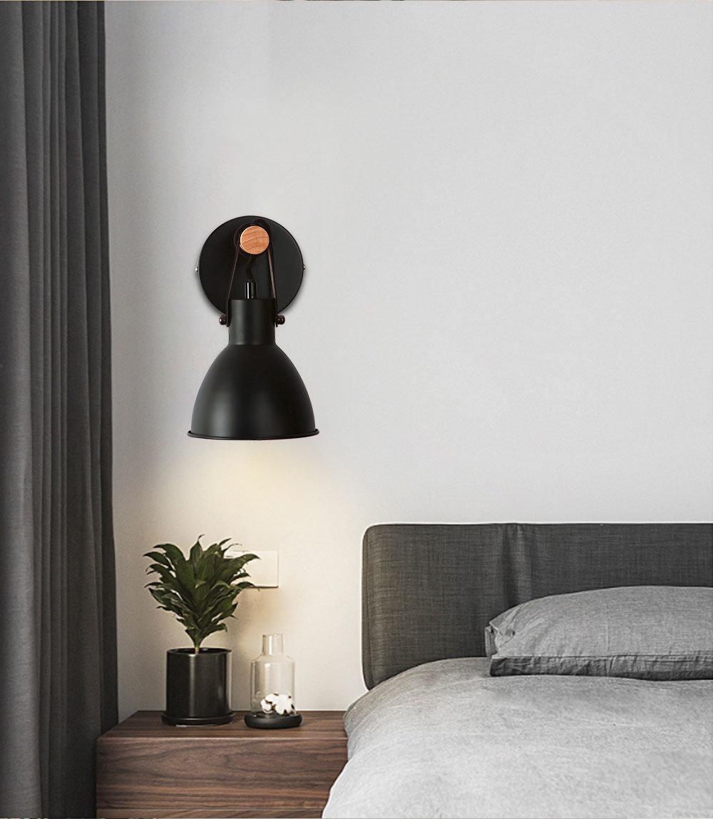 Home Bedroom Walkway Living Room Office Wooden Metal Wall Light Plug in (WH-OR-36)