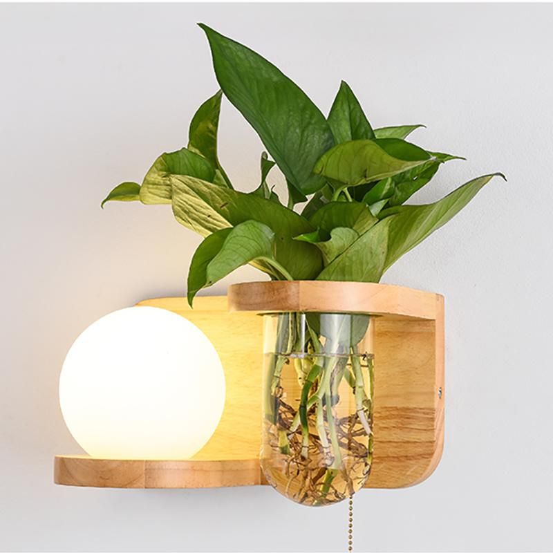 Living Room Solid Wood Aisle Dining Room Nordic Bedroom Wall Lamp