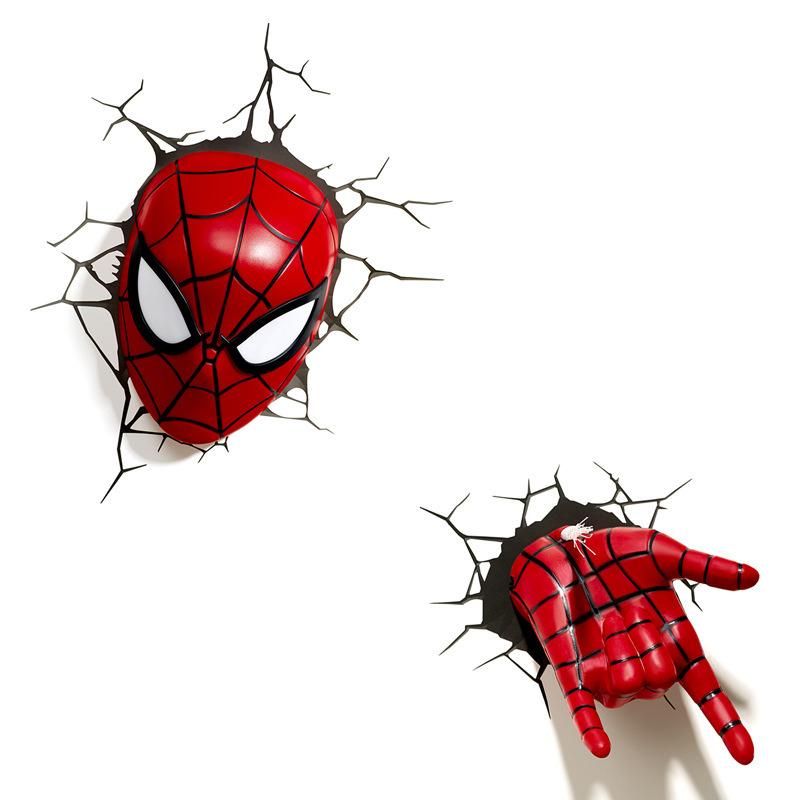 Kids Children Marvel Avengers Hulk Face LED 3D Creative Iron Man Wall Lamp (WH-OR-42)