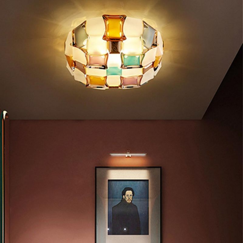 Italy Design Colorful PVC Lattice LED Ceiling Light Creative Living Room Mida Wall/Ceiling Light (WH-OR-218)