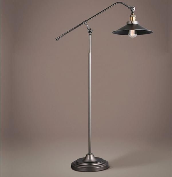 Adjustable Long Arm Tall Standing Luxury Home Decorative Black Floor Lamp (WH-VFL-06)