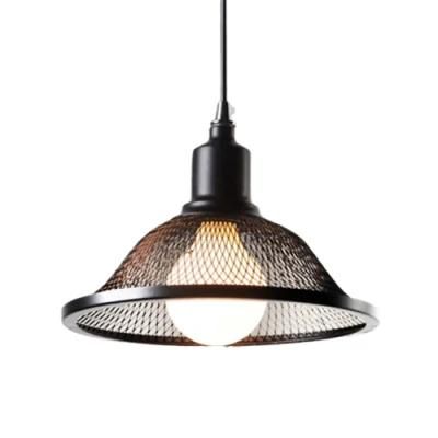 Modern Black Metal Mesh Wire Ceiling Retro Pendant Light Modern Chandelier, Pendant Light LED