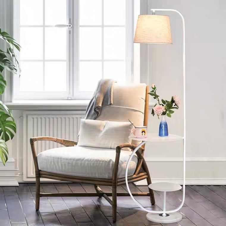 Nordic Floor Lamp Living Room Bedroom Creative Simple Postmodern American Iron Sofa LED Coffee Table Vertical Table Lamp