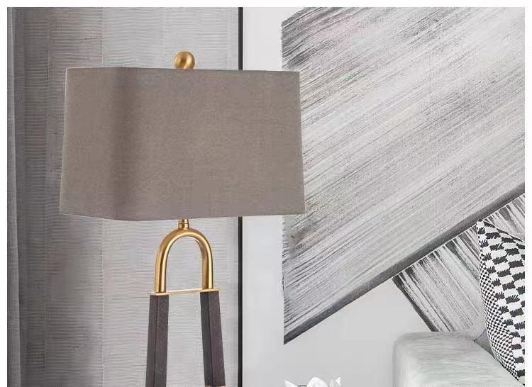 Nordic Lamp Modern Living Room Creative Iron Light Luxury Hotel Bedroom Bedside Table Lamp Simple Study Model Room Lamp