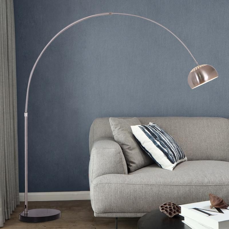Classical Modern Style Round Marble Arco Standing Floor Lamp