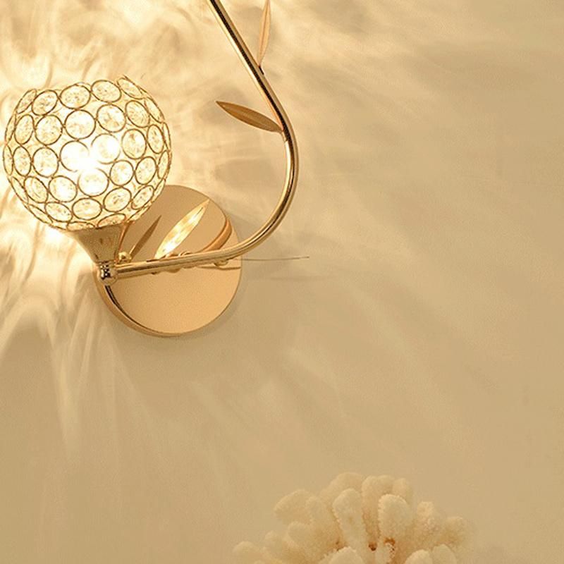 Light Luxury Crystal Wall Lamp Simple Modern Bedroom Bedside Light Living Room Lighting