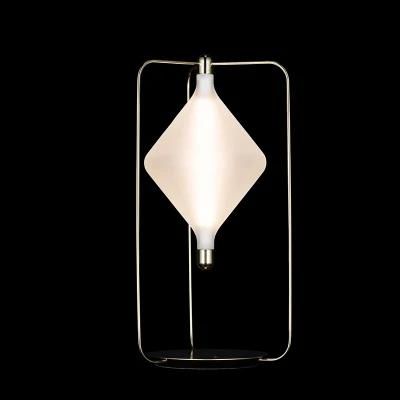 Diamond Chimney Shade White Table Lamp Reading Lamp Bedside Lamp