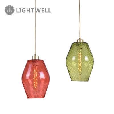 Fashion Hanging Glass Lighting Colorful Suspension Pendant Lamp for Cafe Shop