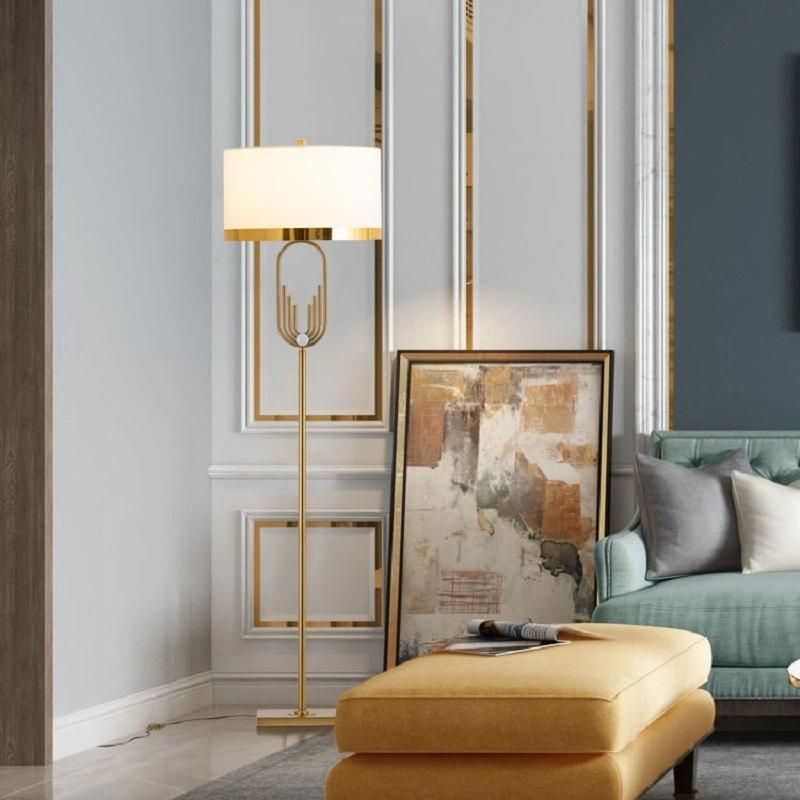 Creative U Shape Metal Tubular Floor Lamp Phnom Penh Lampshade Gold Floor Lamp (WH-MFL-24)