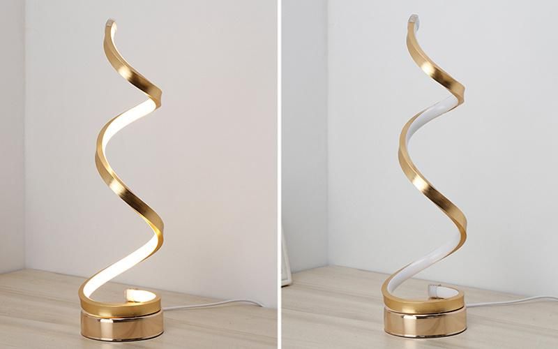 New Products 24W Spiral Shape Book Light Bedside LED Table Lamp