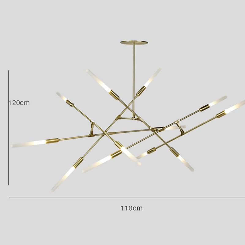 Nordic Living Room Chandelier Creative Dining Light Luxury Metal Pendant Lamp