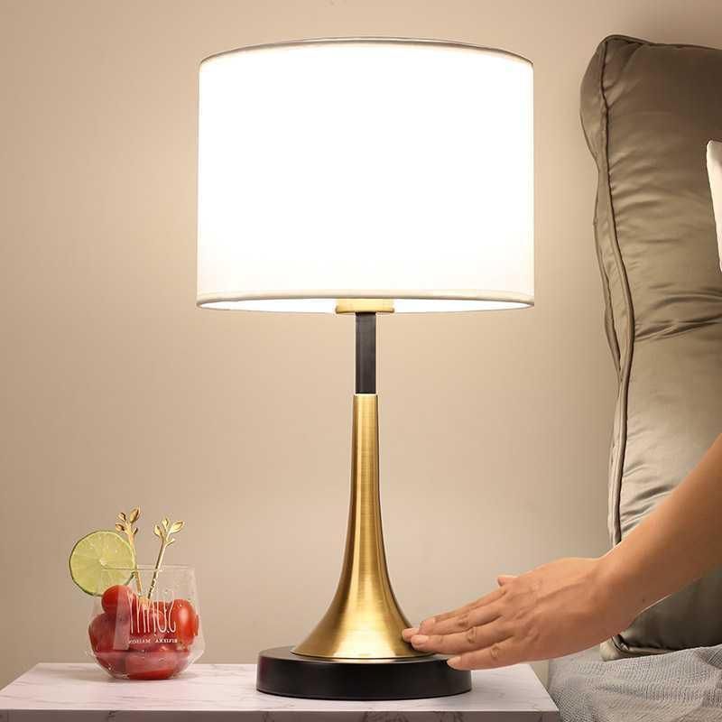 Hotel Decoration Lighting Fabric Bedside Modern Table Lamp Desk Bedroom Bedside American Style Table Lamp Modern Simplicity Study Lamp