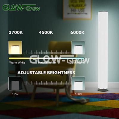 Voice Control LED Corner Floor Lamp RGB Color Changing Modern Dimmable Light Standing Lamp with Remote, Webcast, Party, Festive Atmosphere Light