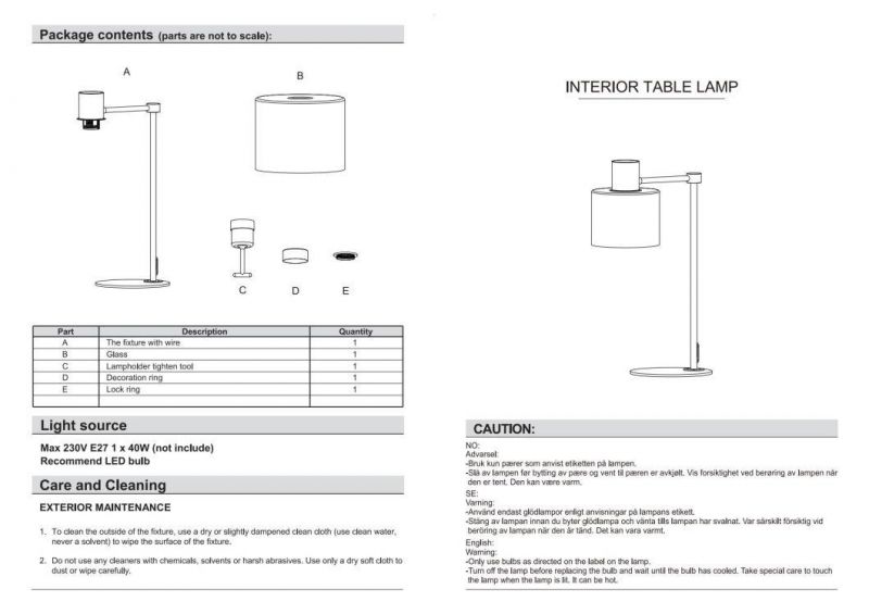 Nortic Modren Simple LED Gradient Smoke Glass Desklight Decoration Creative Bedside Reading Study Table Lamp