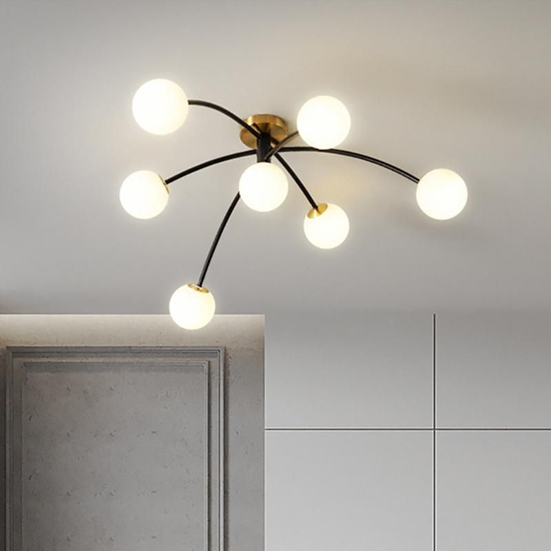 White Transparent Lampshade Hotel Lamp Living Room Lamp Ceiling Lamp LED