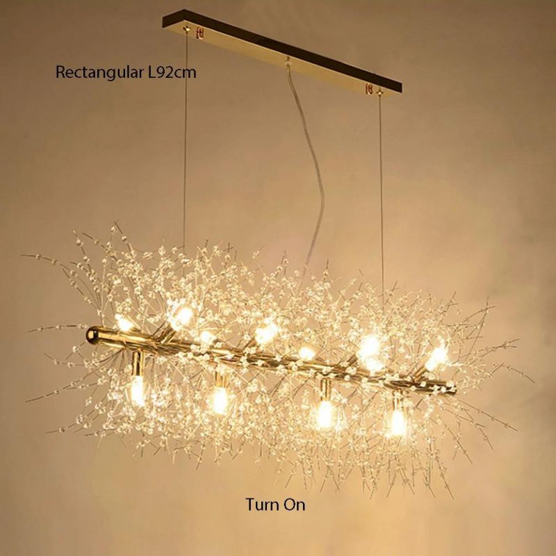 Modern Crystal LED G9 Dandelion Chandelier Lighting for Dining Room / Restaurant / Shops
