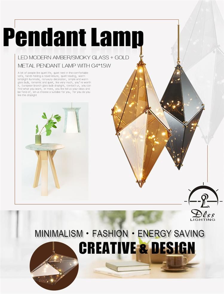 Decorative Glass Simple Creative Replica LED Pendant Lighting