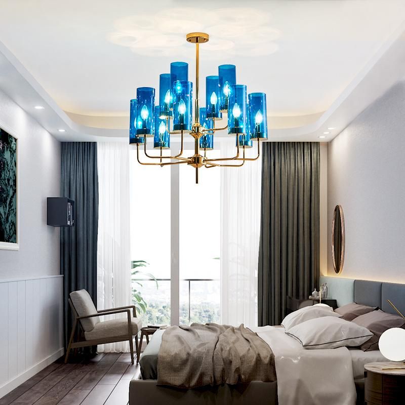 Crystal Pendant Lights for Indoor Home Lighting Gold Color Chandelierr (WH-AP-104)