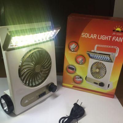 LED Table Lamp Portable Fan Solar Mini Fan